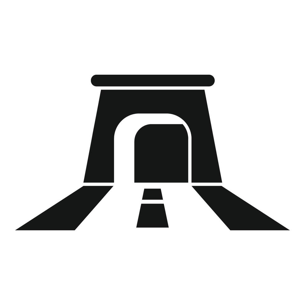 Road tunnel leading to a dark underground passage vector