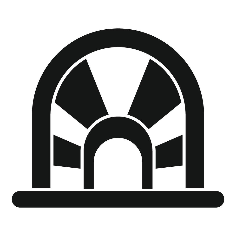 Underground tunnel with light at the end representing hope and new opportunities vector