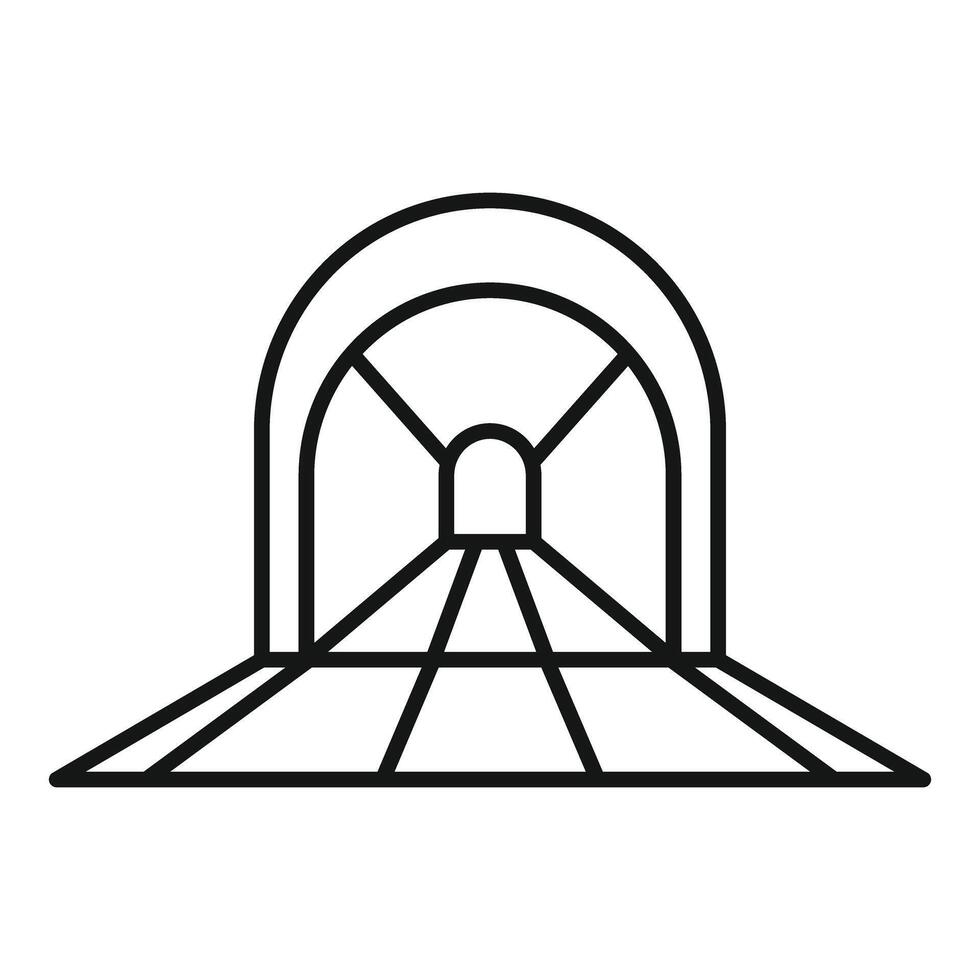 Train entering tunnel icon showing public transportation infrastructure vector