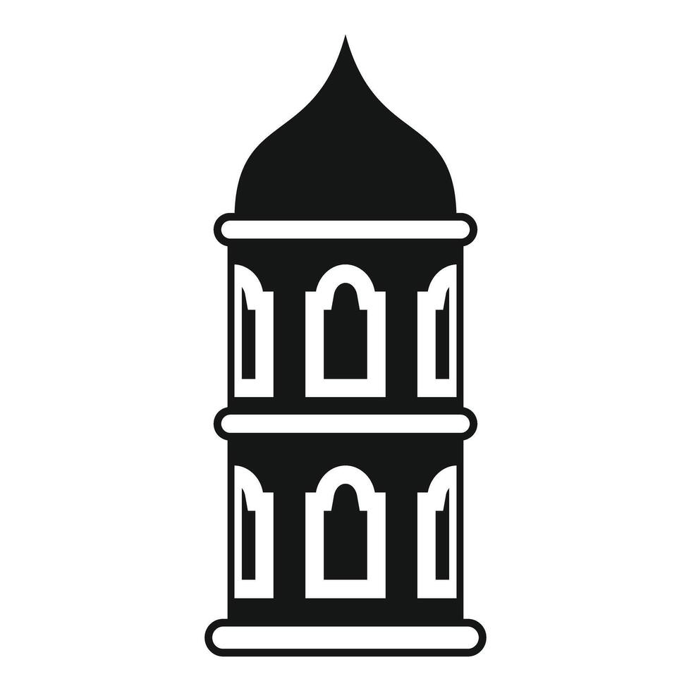 Minaret tower representing islamic architecture and culture vector