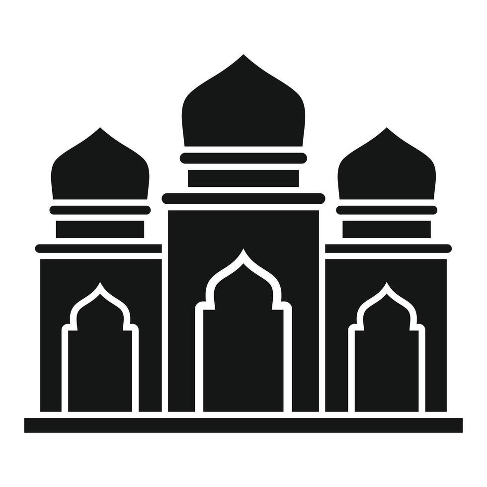 Majestic eastern palace representing islamic architecture with onion domes vector