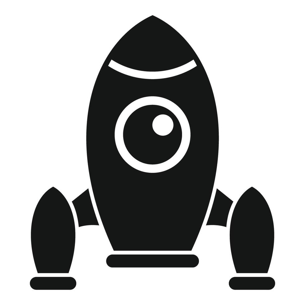 Spaceship is preparing for launch into outer space vector