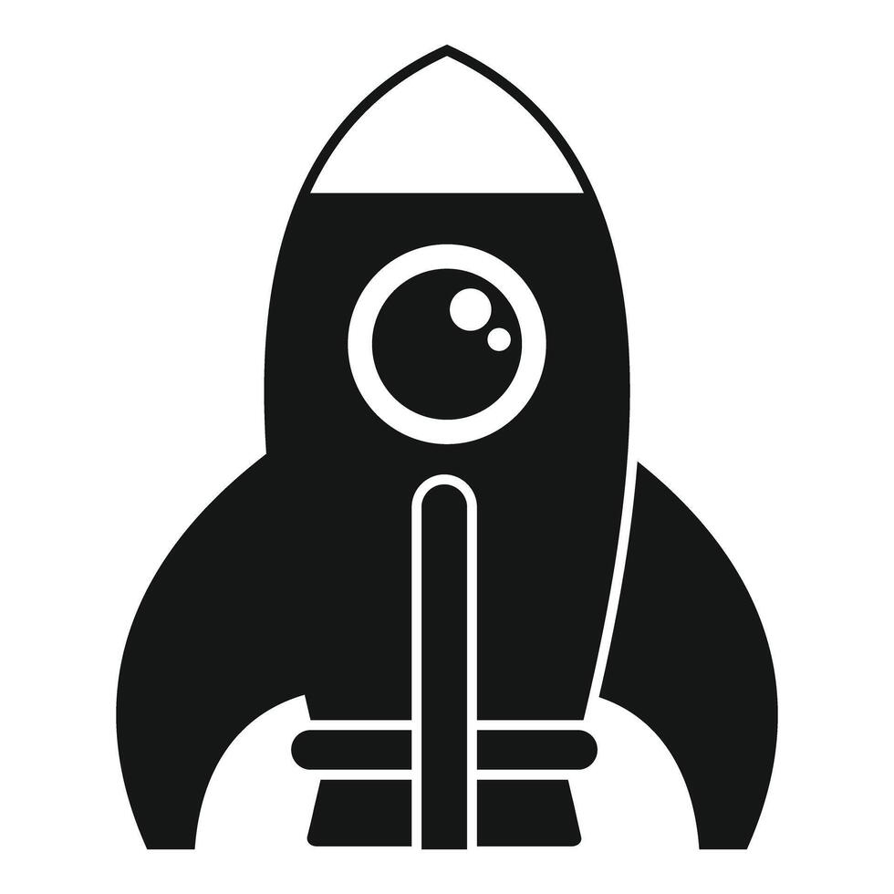 Spaceship rocket launch taking off leaving earth vector