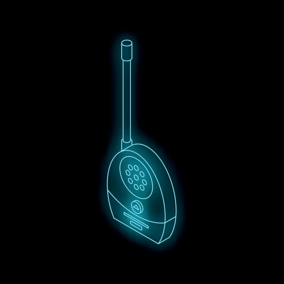 Baby monitor glowing on dark background providing security and peace of mind vector