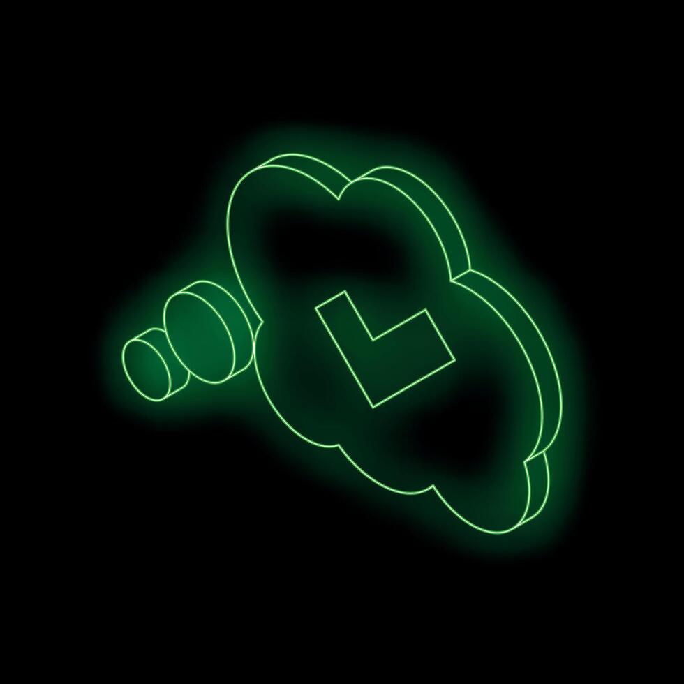 Green neon learner permit sign representing driving education and obtaining driver's license vector