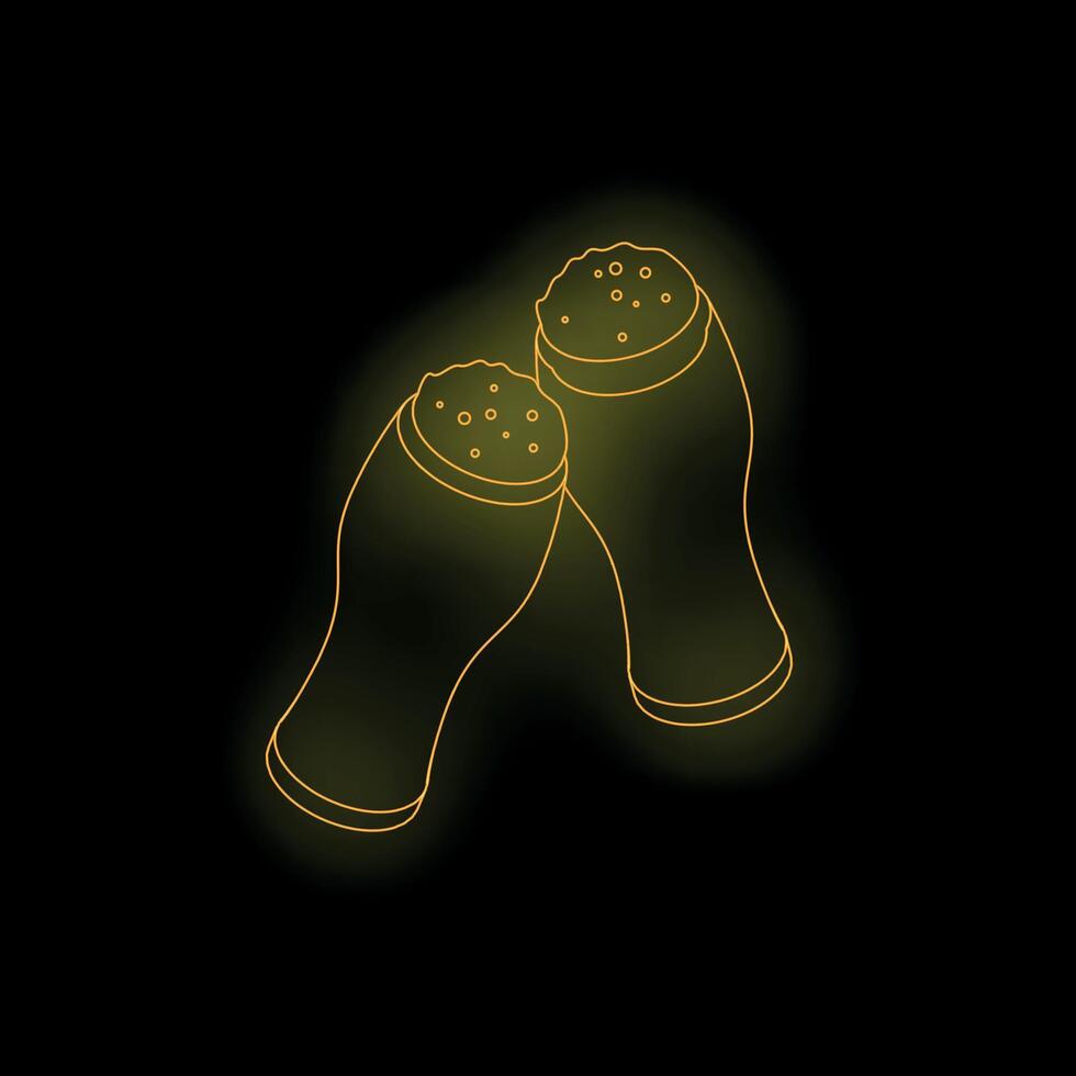 Two neon beer glasses toasting on black background vector