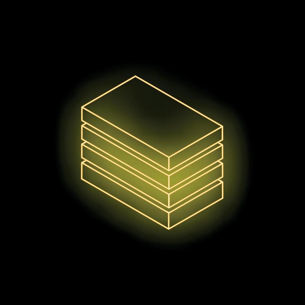 Gold bars stack representing investment and wealth glowing on dark background vector
