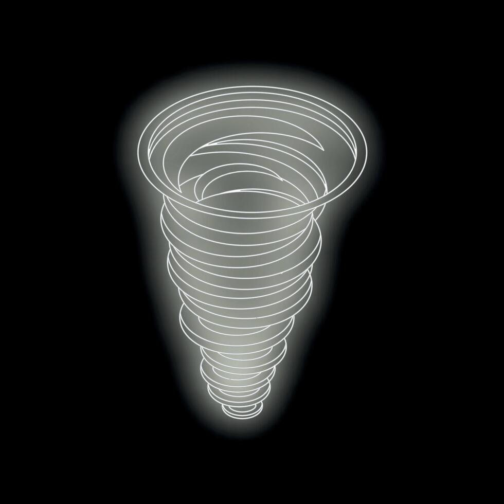 White cyclone spinning on dark background vector
