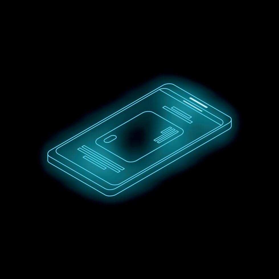 Smartphone showing credit card for online shopping experience vector