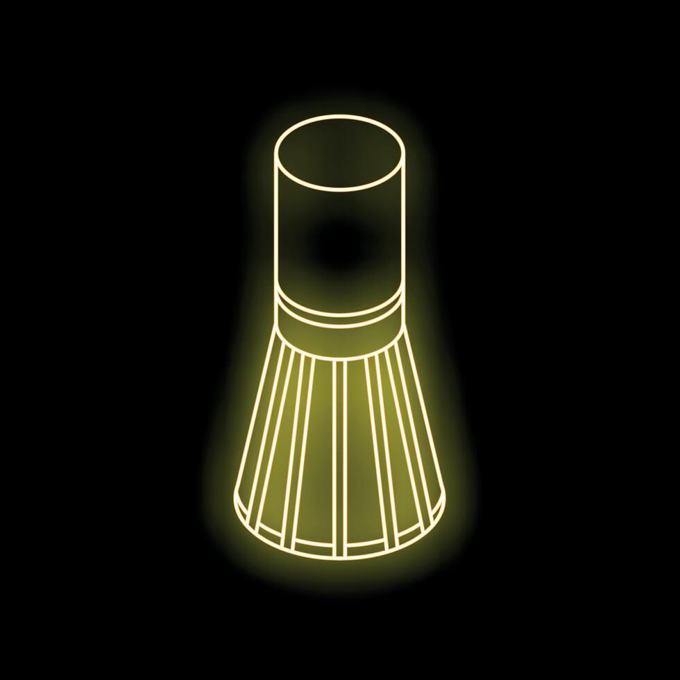 Glowing neon whisk for matcha ceremony preparation vector