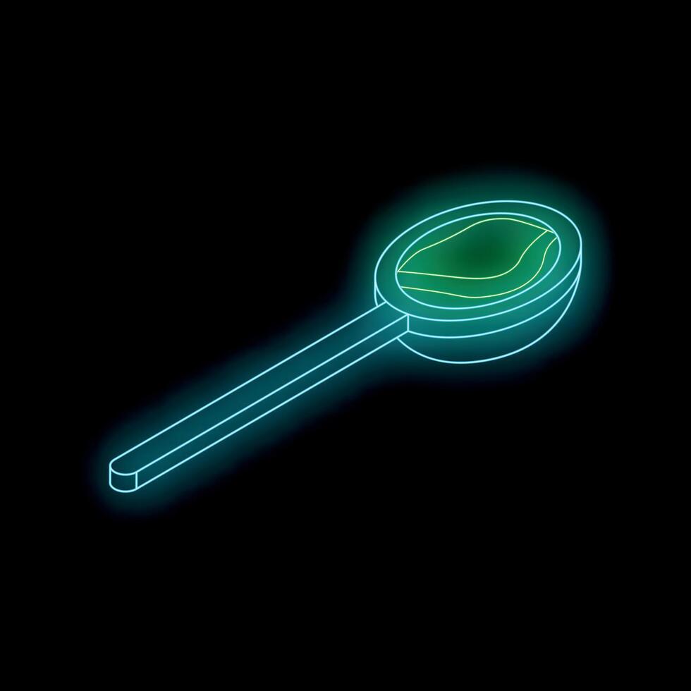 Neon lollipop candy isometric food sweet treat icon symbol vector