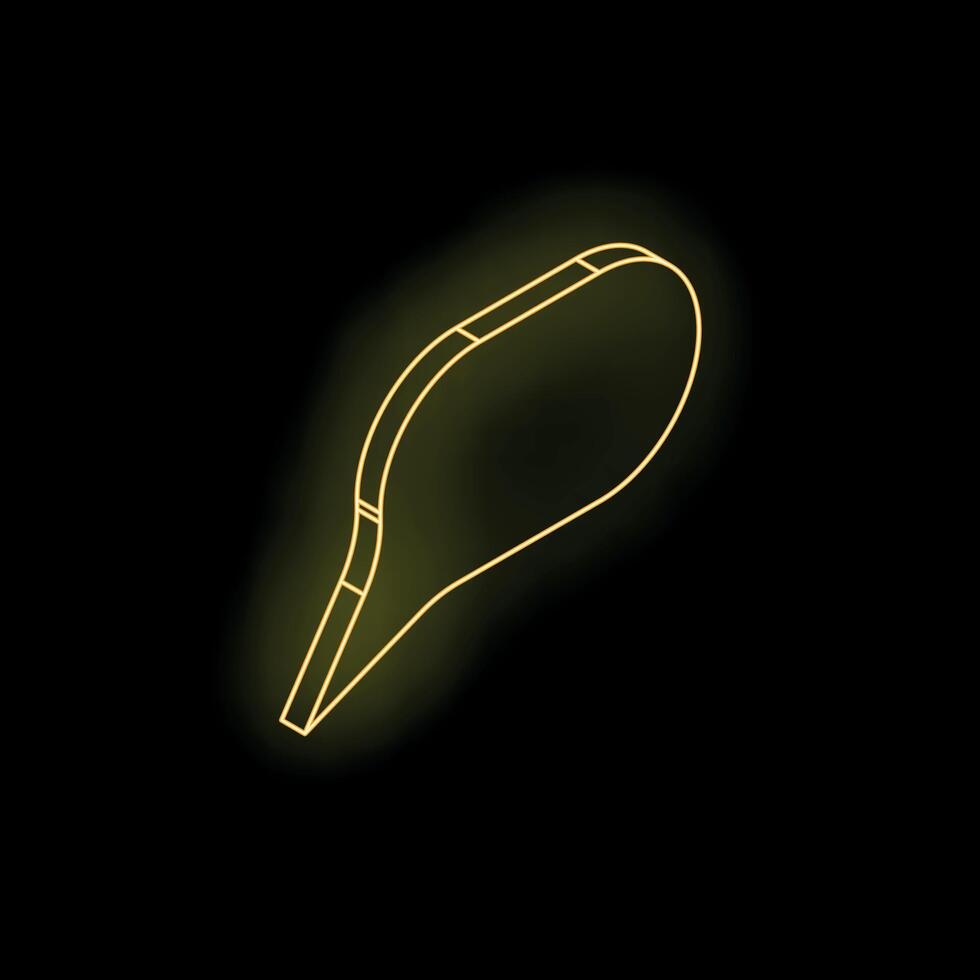 Neon yellow speech bubble shining in the dark vector