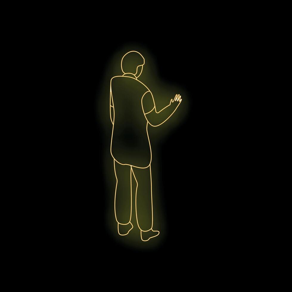 Businessman gesturing with hand while explaining something important vector