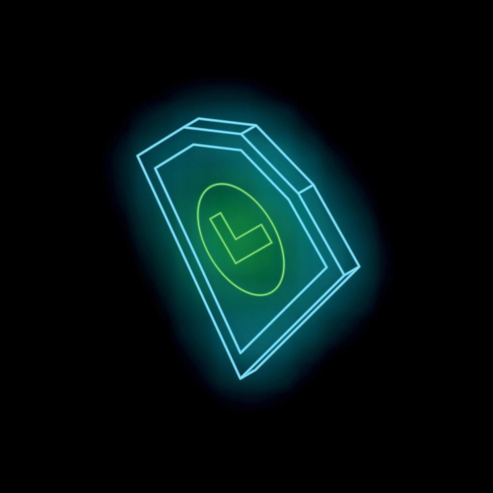 Glowing neon learner permit sign on black background vector