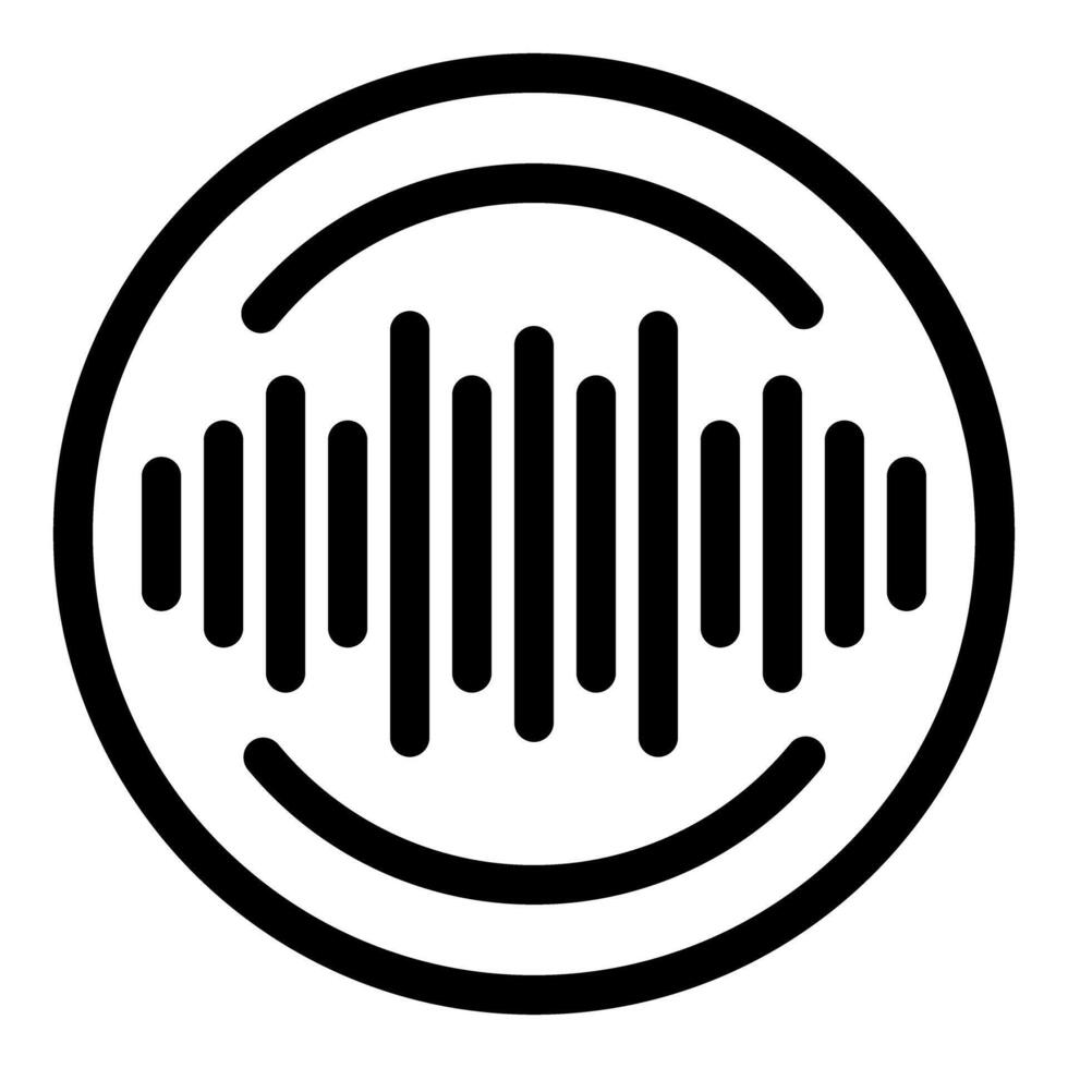 Audio spectrum displaying soundwave frequencies in circle vector