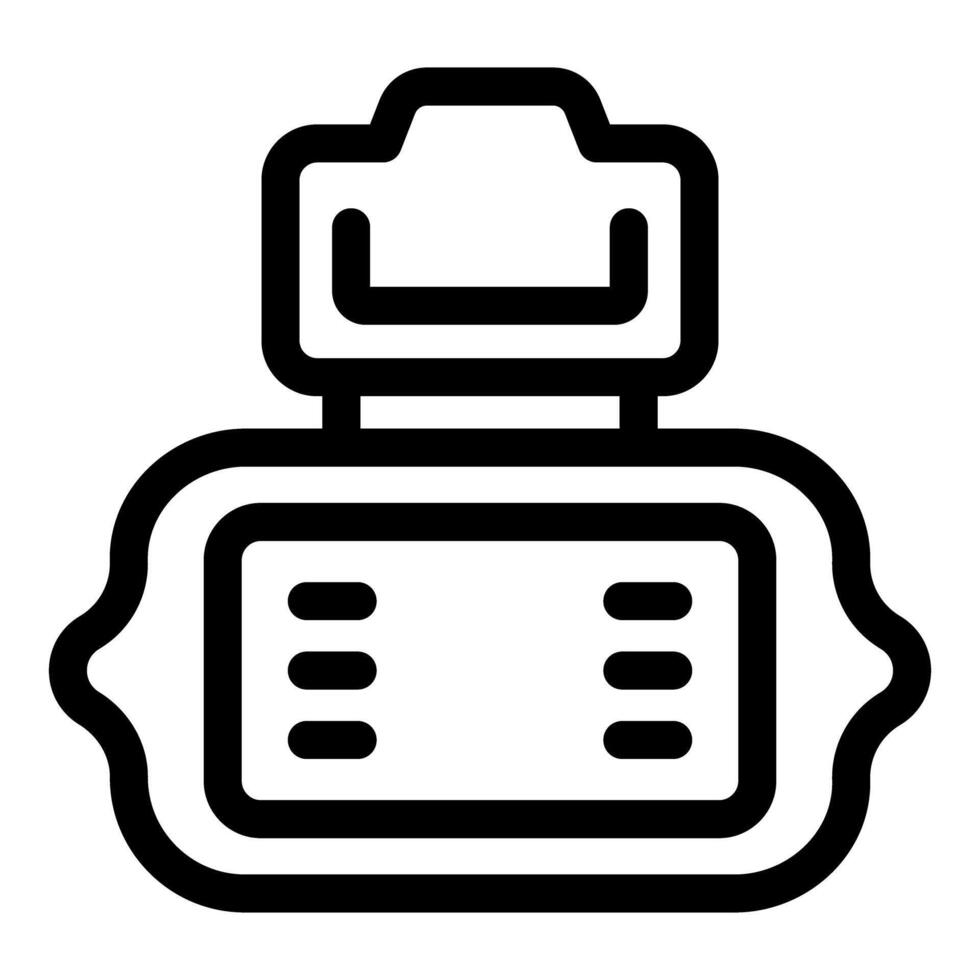 Electronic device being repaired showing internal components vector
