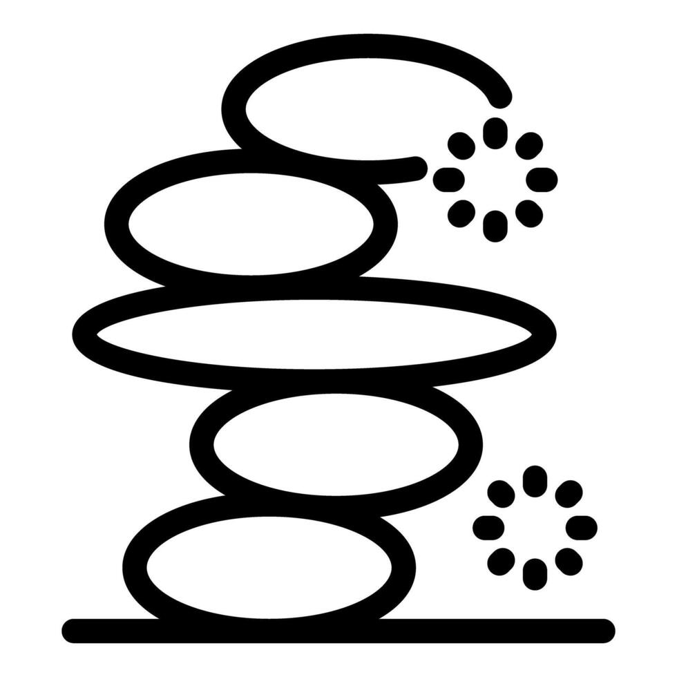 Balancing stones symbolizing harmony and mindfulness in nature vector