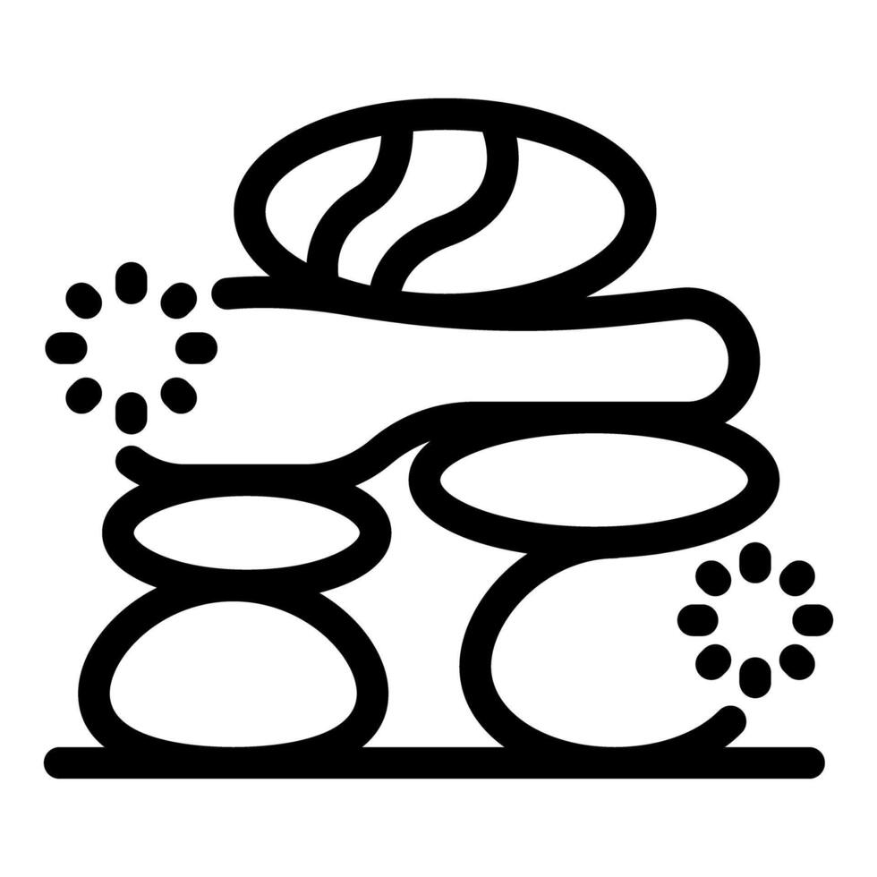 Spa stones balancing with soap and glitter creating relaxing atmosphere vector