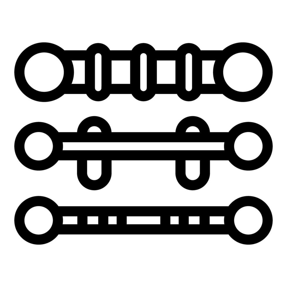 Curtain rods showing different decoration styles for interior design vector
