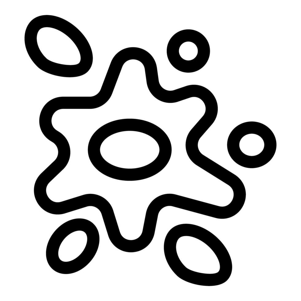 Amoeba spreading with pseudopods and nucleus moving vector