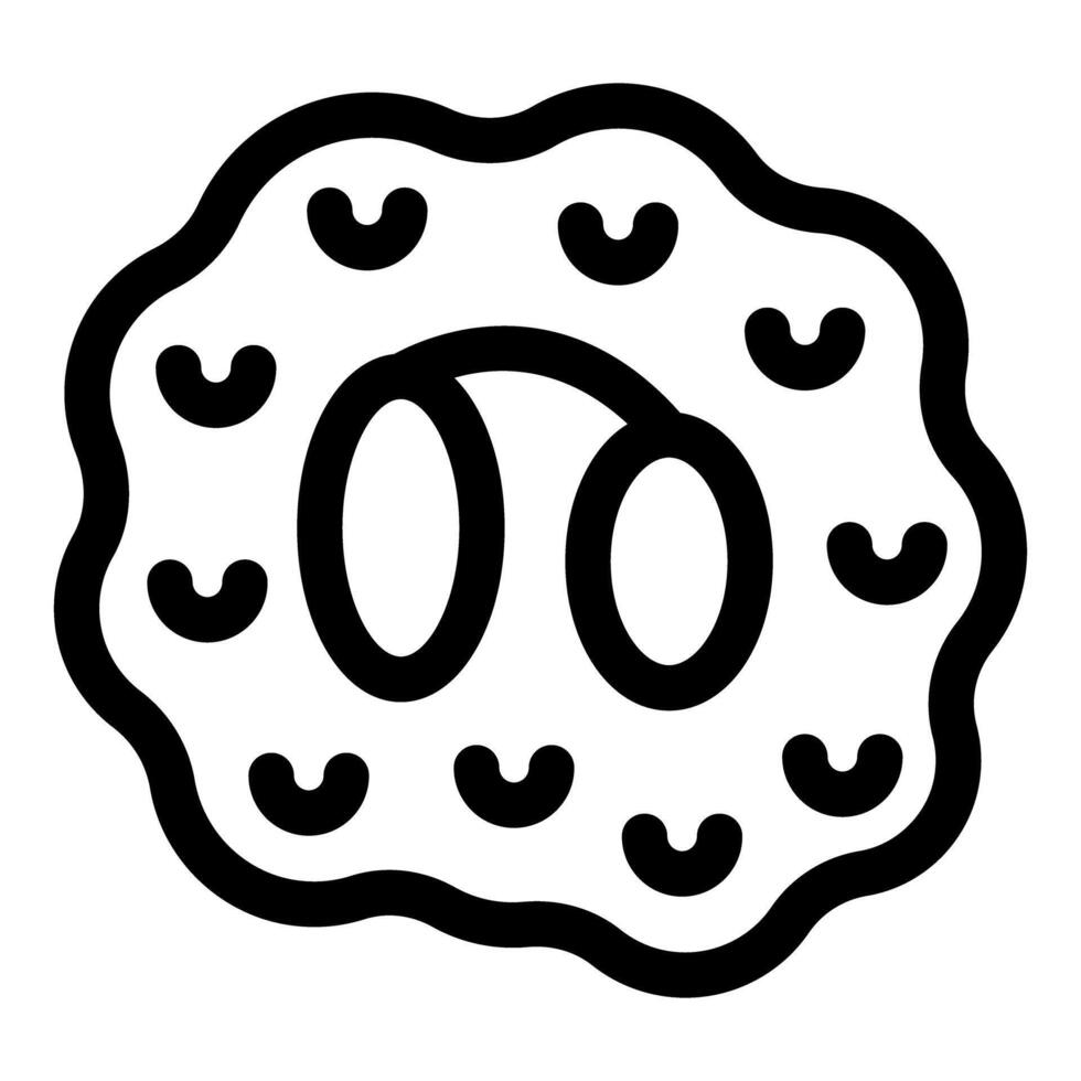 Bacteria or virus shape showing microorganism or microbe vector