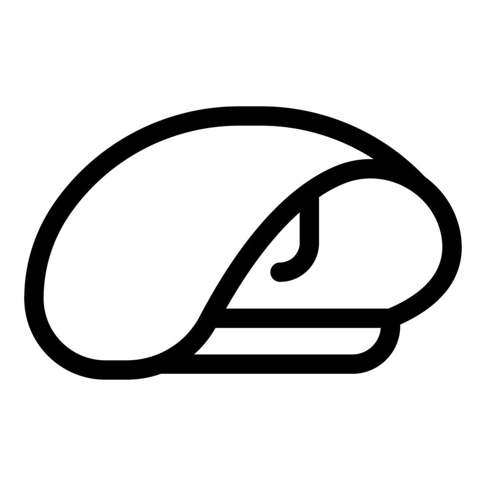 Wireless computer mouse side view with scroll wheel and buttons vector