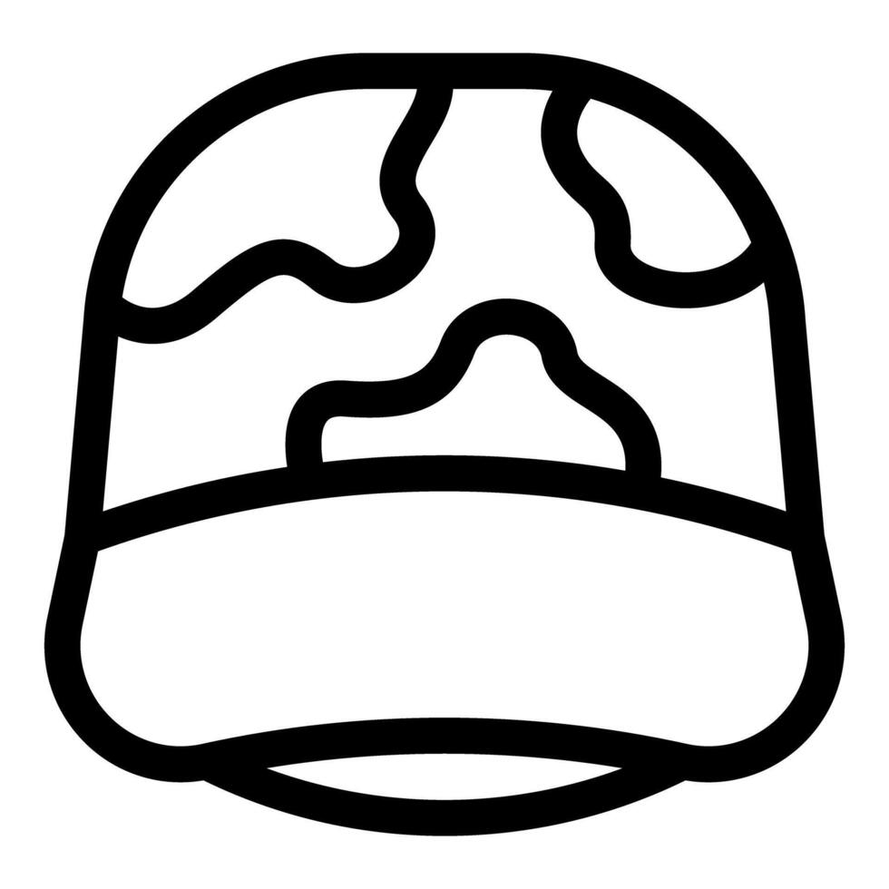 Camouflage pattern decorating military helmet providing protection and concealment vector