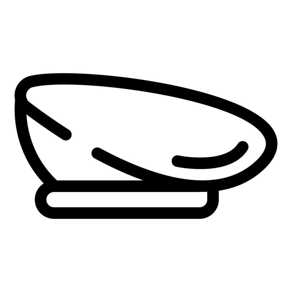 Black and white french military beret representing french culture vector
