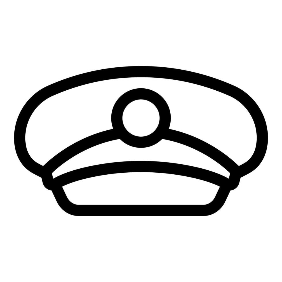 Peaked cap representing authority and professionalism in uniform services vector