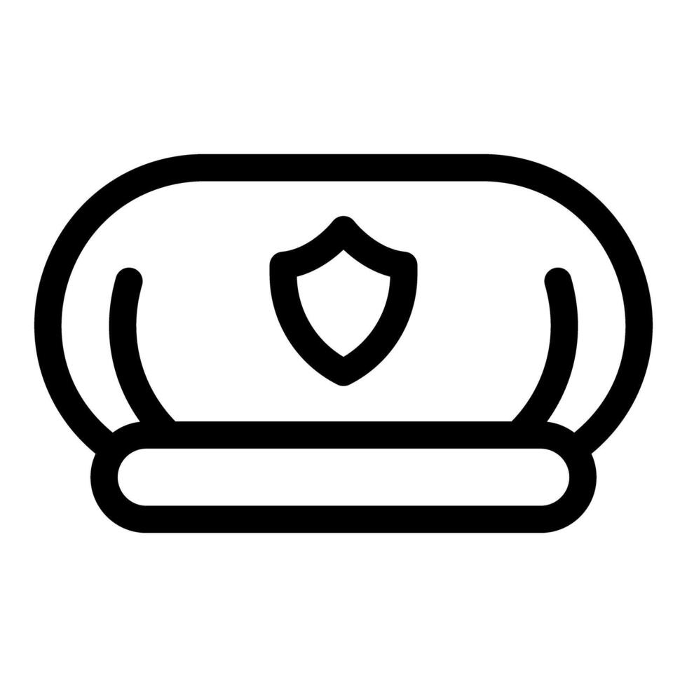 Police cap icon representing security and law enforcement vector