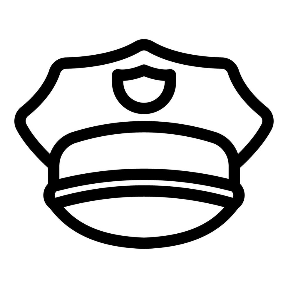 Police officer uniform hat representing law enforcement and authority vector