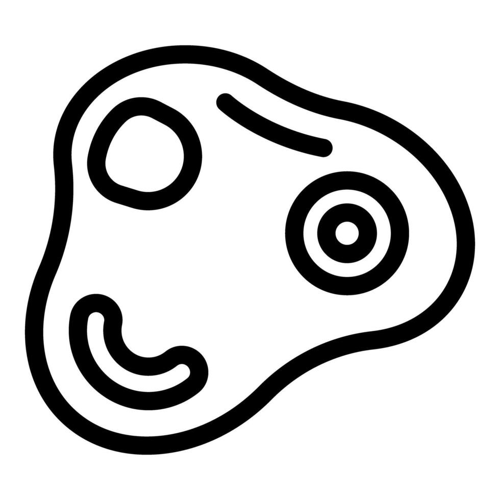 Irregularly shaped amoeba showing nucleus and vacuoles vector