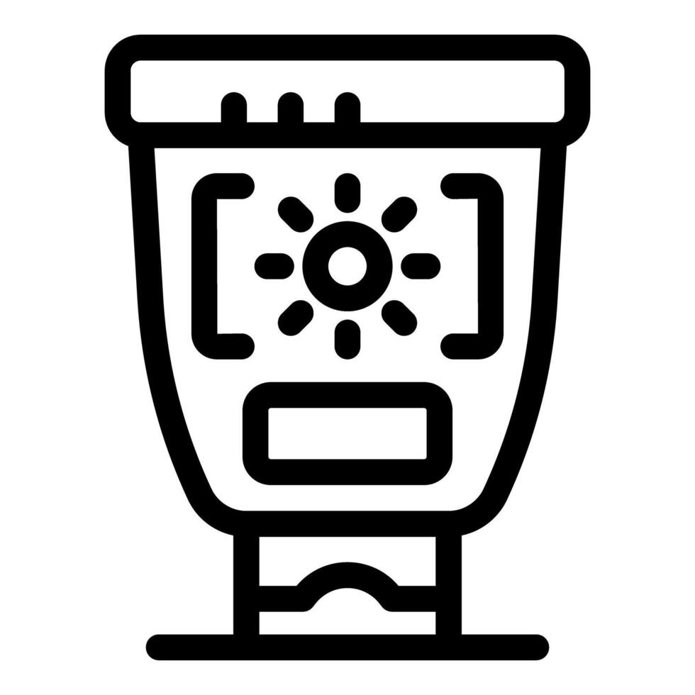 Light meter measuring sunlight intensity for photography or videography vector