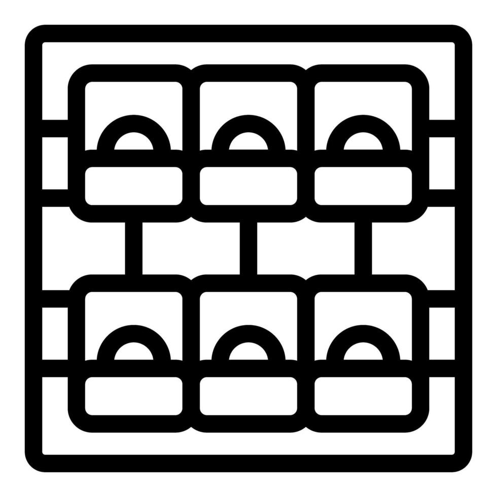 Seedling tray showing growing medium and seed starting cells for easy planting vector