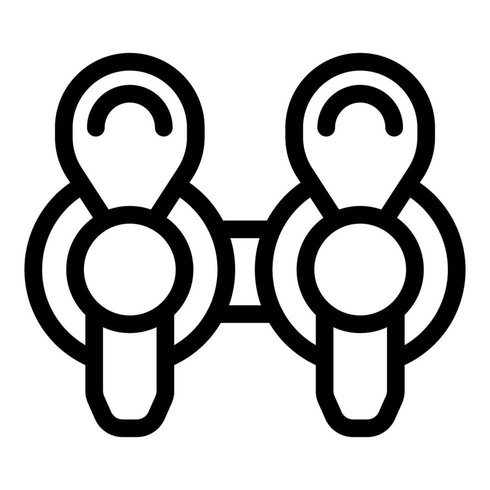 Wireless earbuds connecting to bluetooth device icon showing modern technology vector
