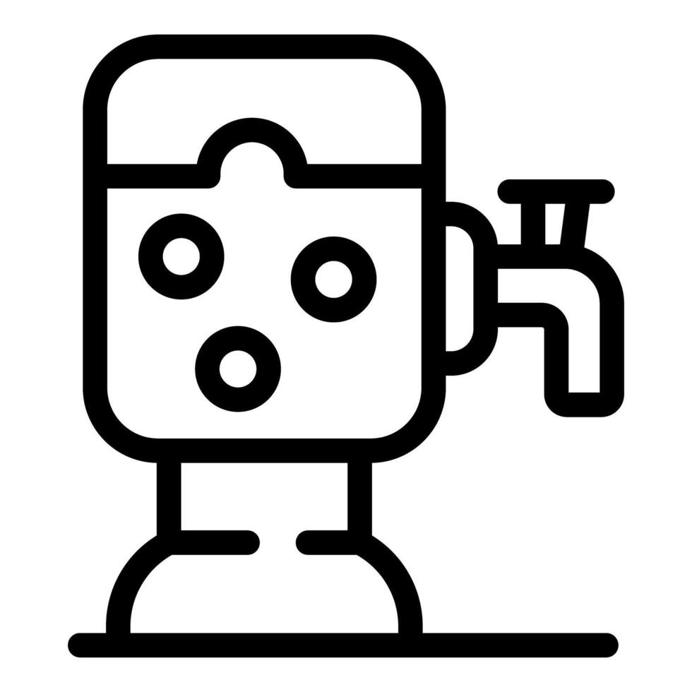 Water cooler delivering refreshing hydration with faucet and reservoir vector
