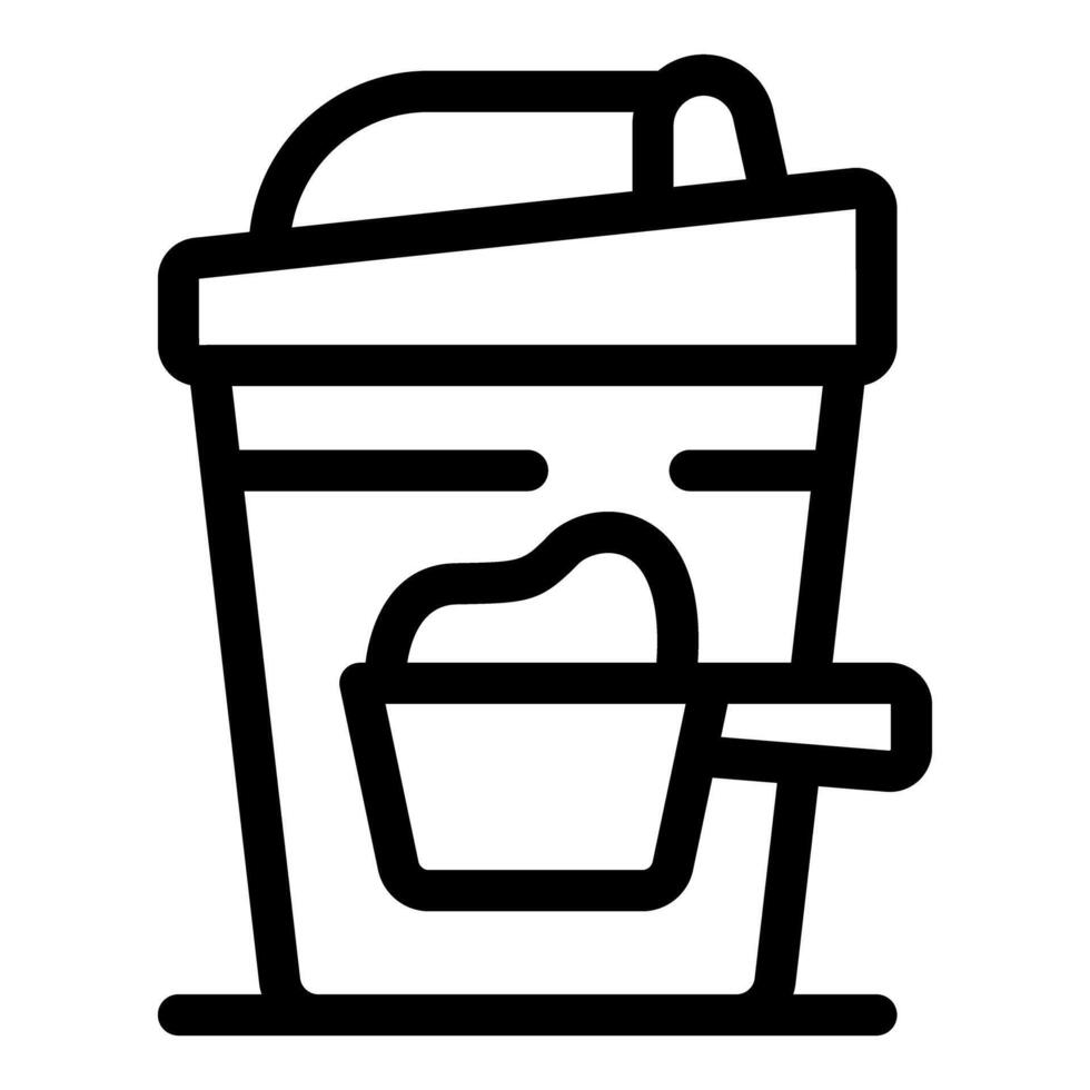 Coffee cup with measuring spoon for perfect coffee making vector