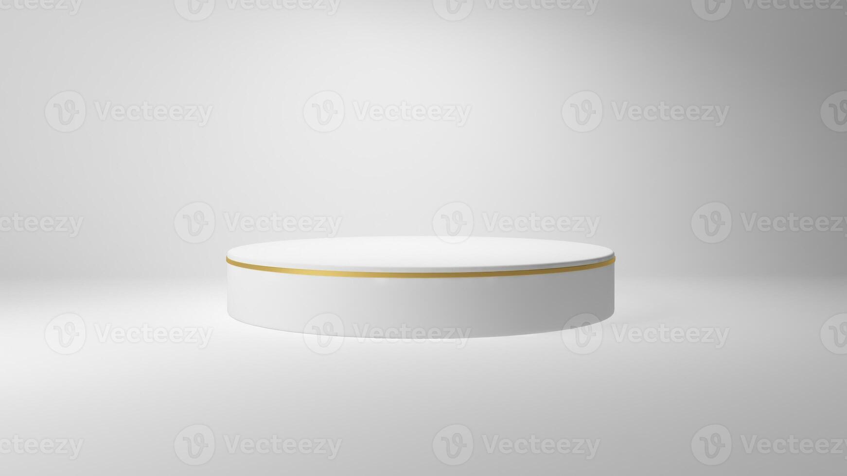White circular platform on white background photo