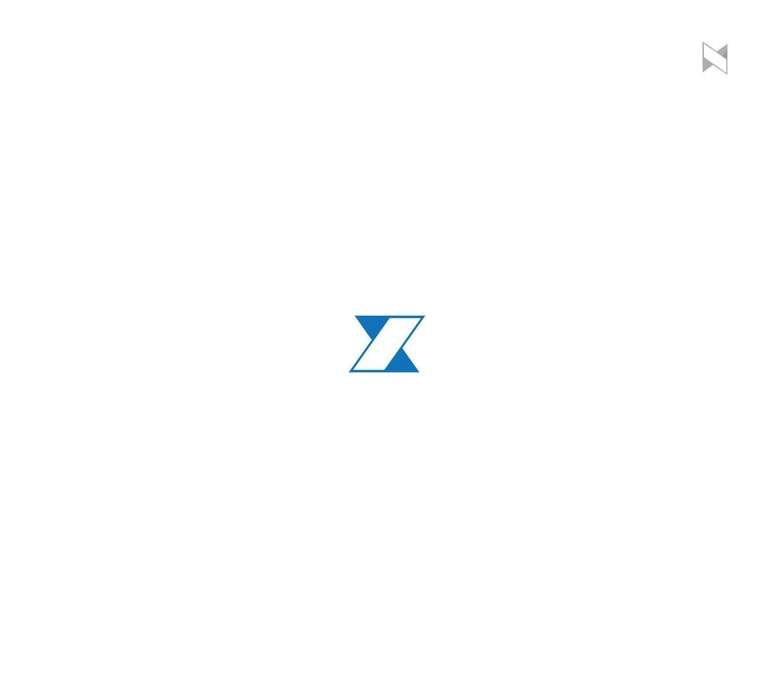 Letter ZX or NX logo design with white background. vector