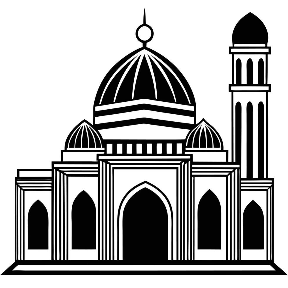 Beautiful Mosque Silhouette Vectors for Websites, Posters, and Branding