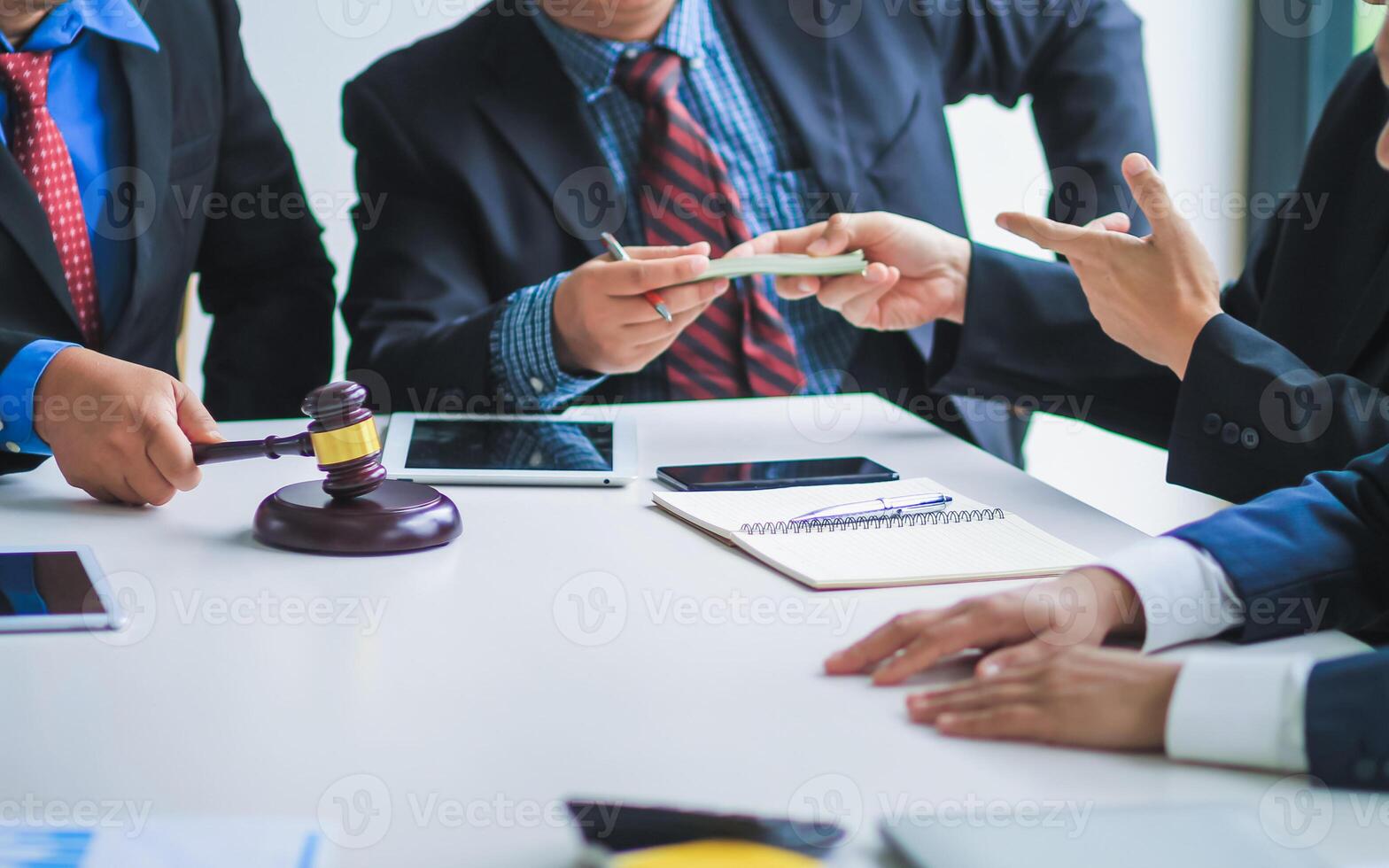 Business people in conference room are advising and consulting each other creating good business profits concept of consulting with consultants between investors to exchange knowledge. photo