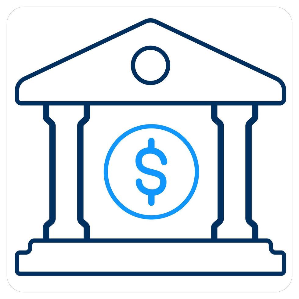 Bank and financial institution icon concept vector