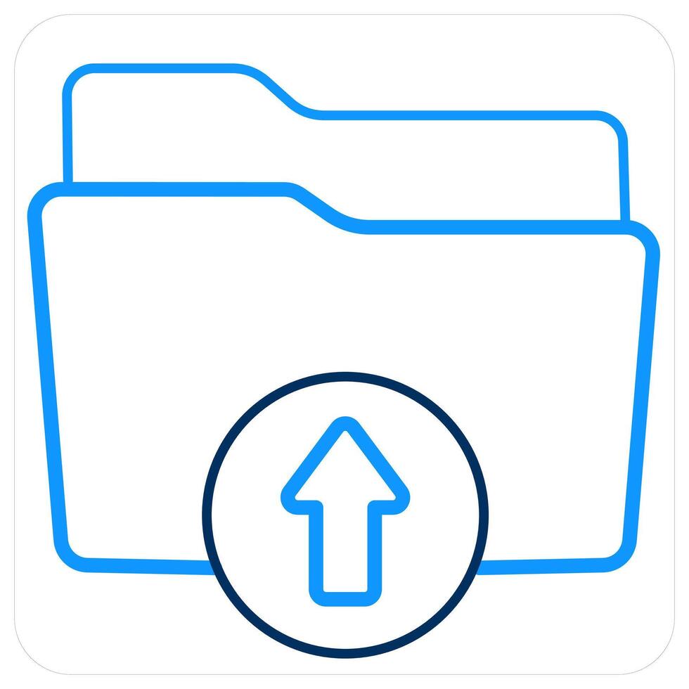Upload Folder and Folder icon concept vector