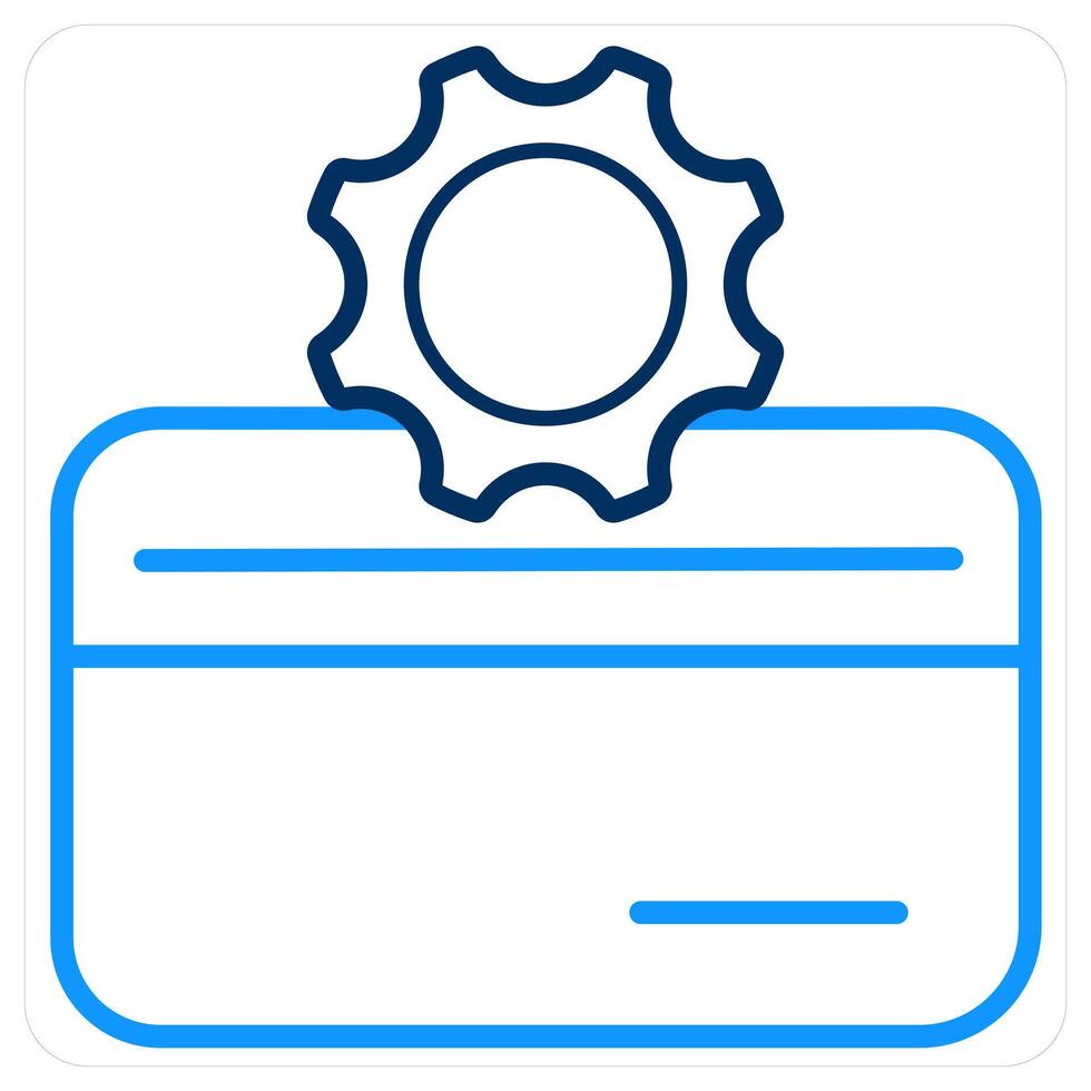 Card Setting and configuration icon concept vector