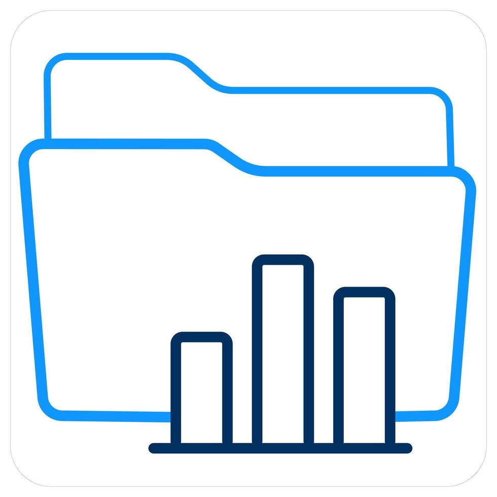 Statistic Folder and Folder icon concept vector