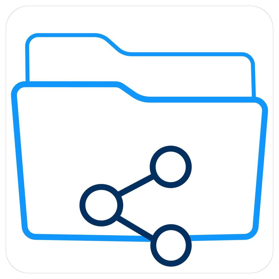 Share Folder and Folder icon concept vector