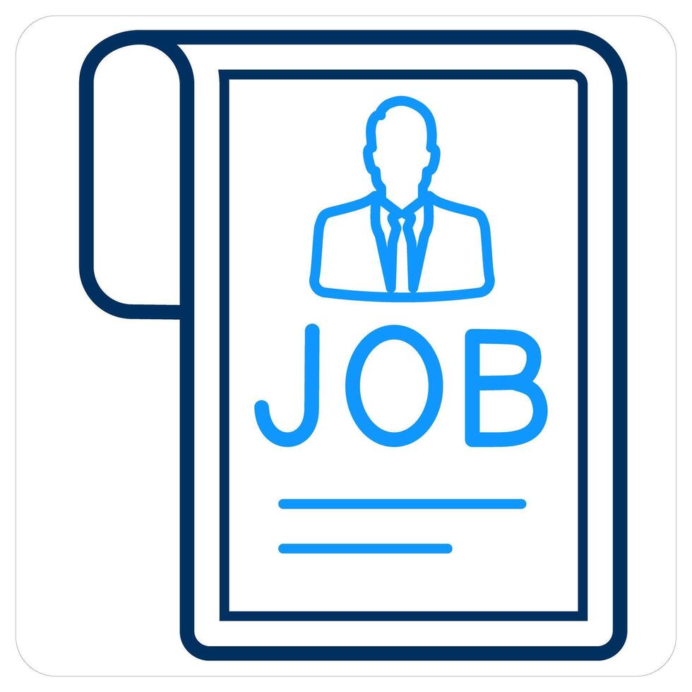 Job Profile and account icon concept vector