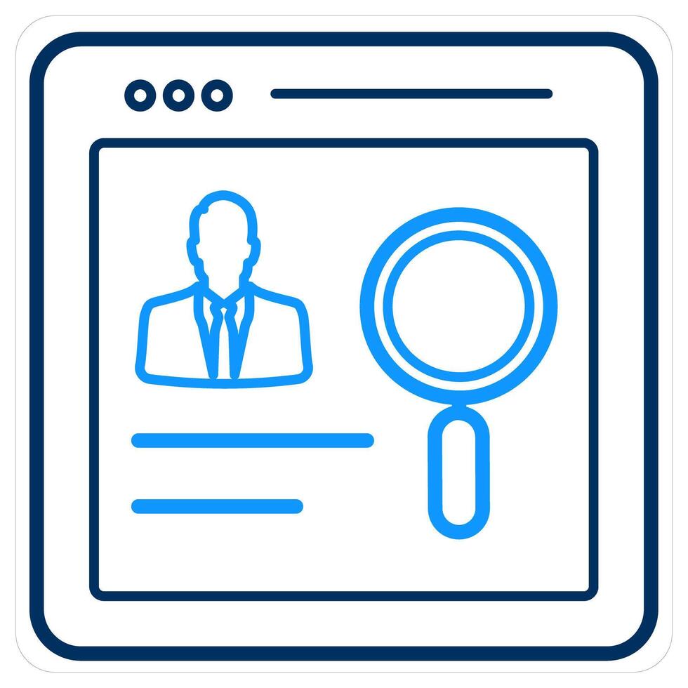 Candidate Search and search candidate icon concept vector