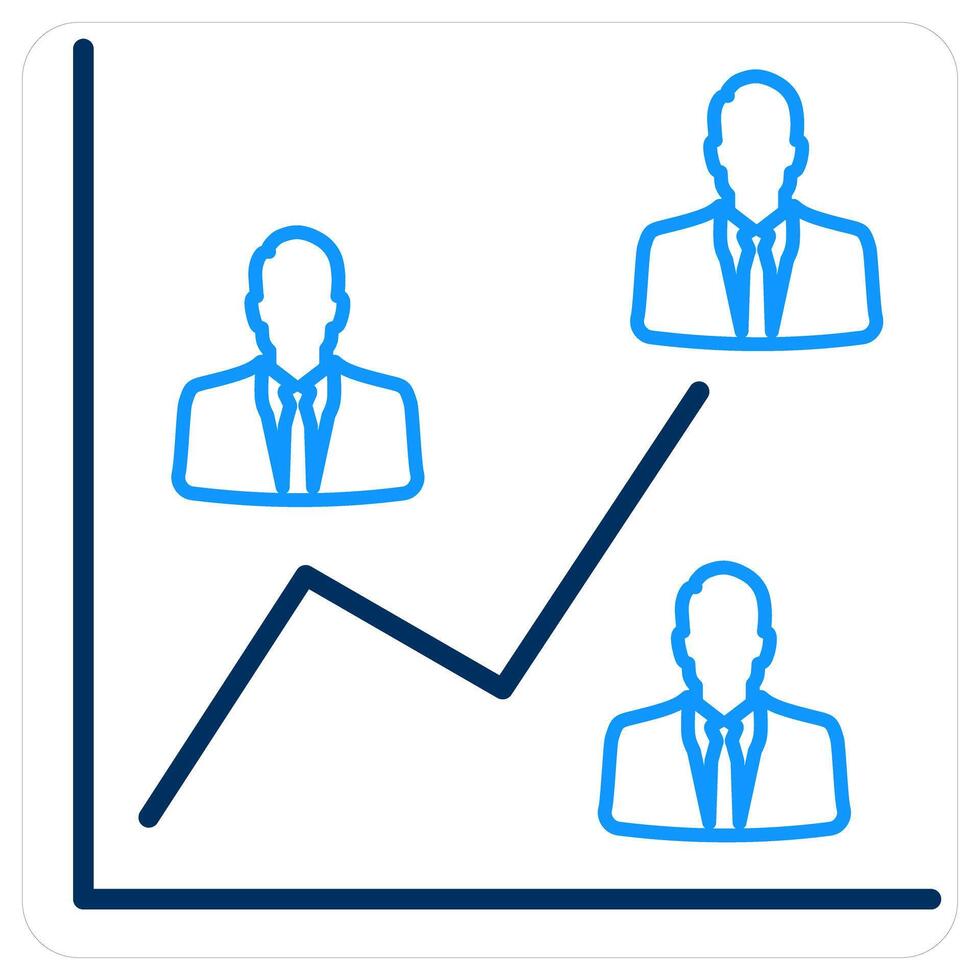 Report and client growth icon concept vector