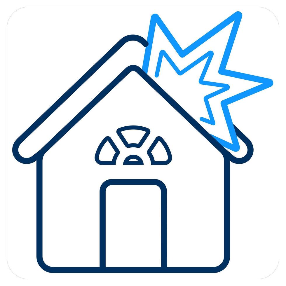 Home Explosion and insurance icon concept vector